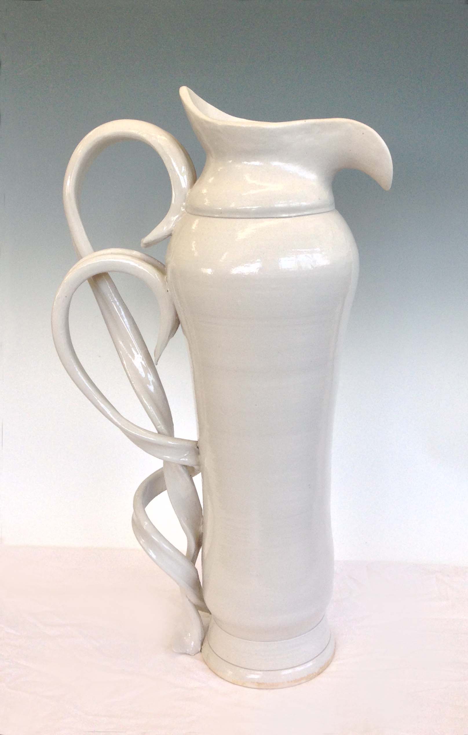 Tall Stoneware Pitcher