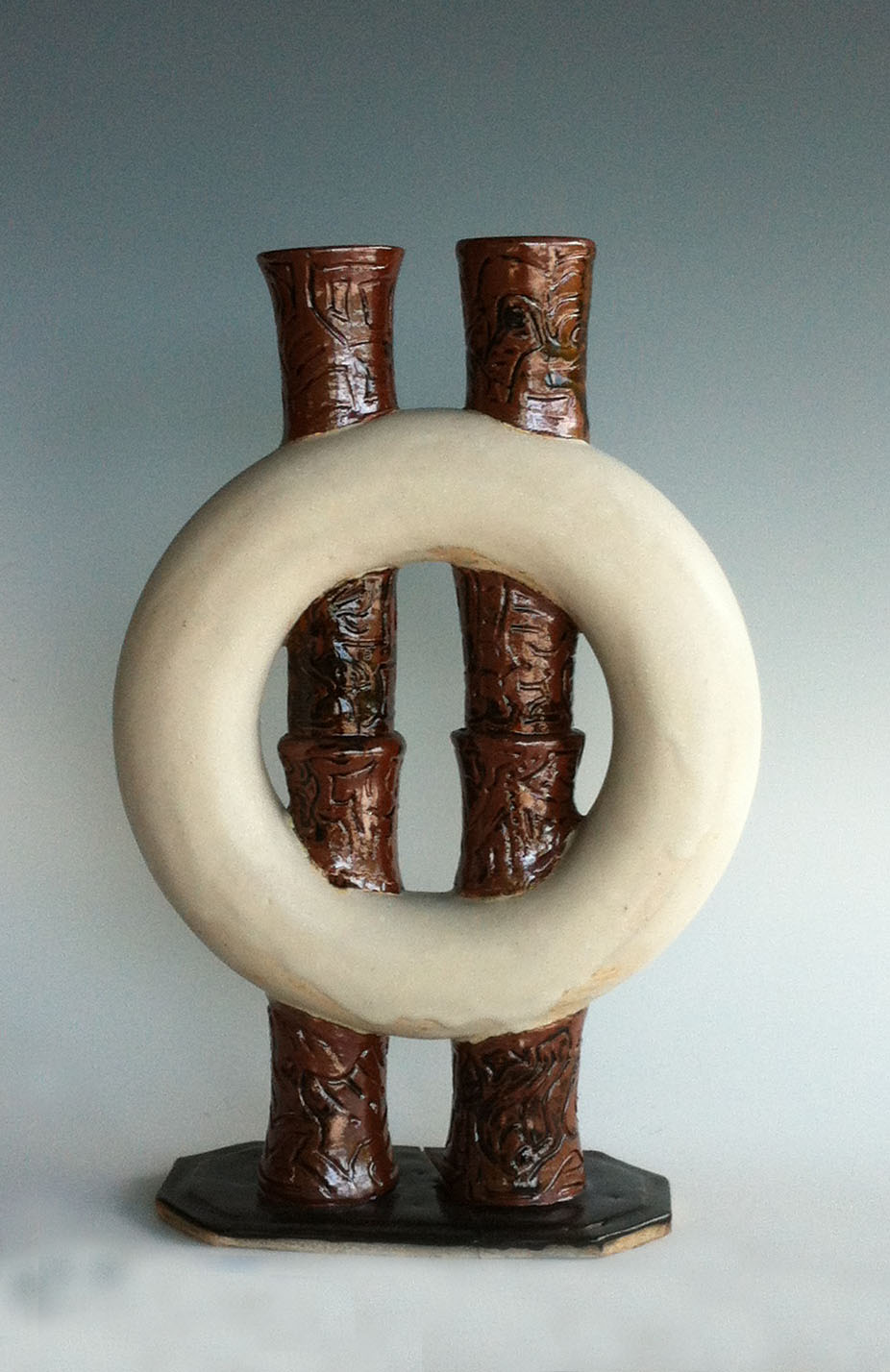 Stoneware  Double Vase