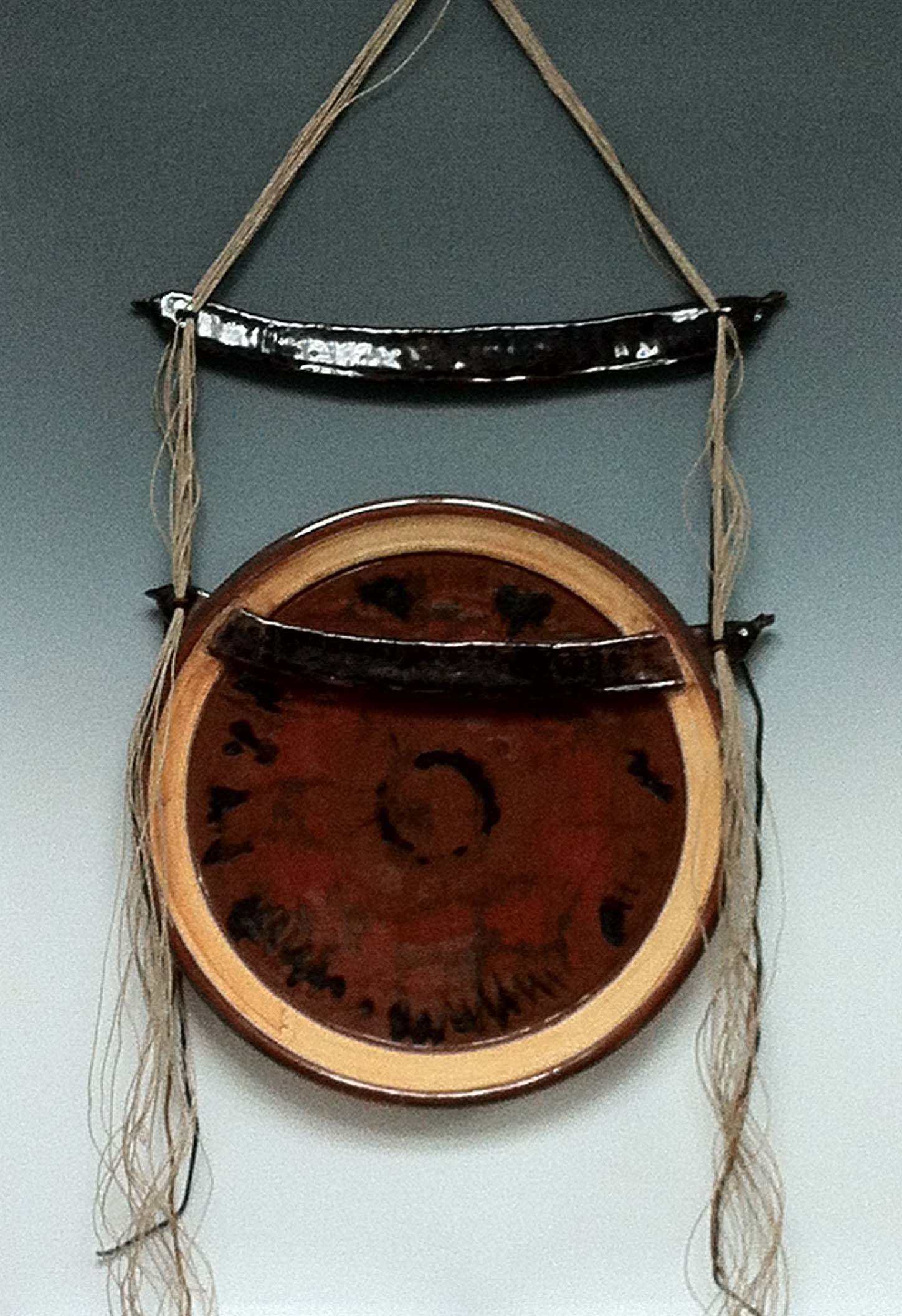 Stoneware Platter with Poinciana Pods