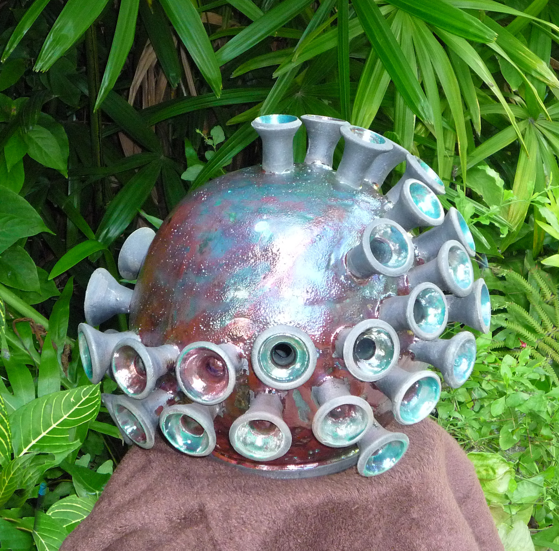 Raku, Many Spouted Sphere