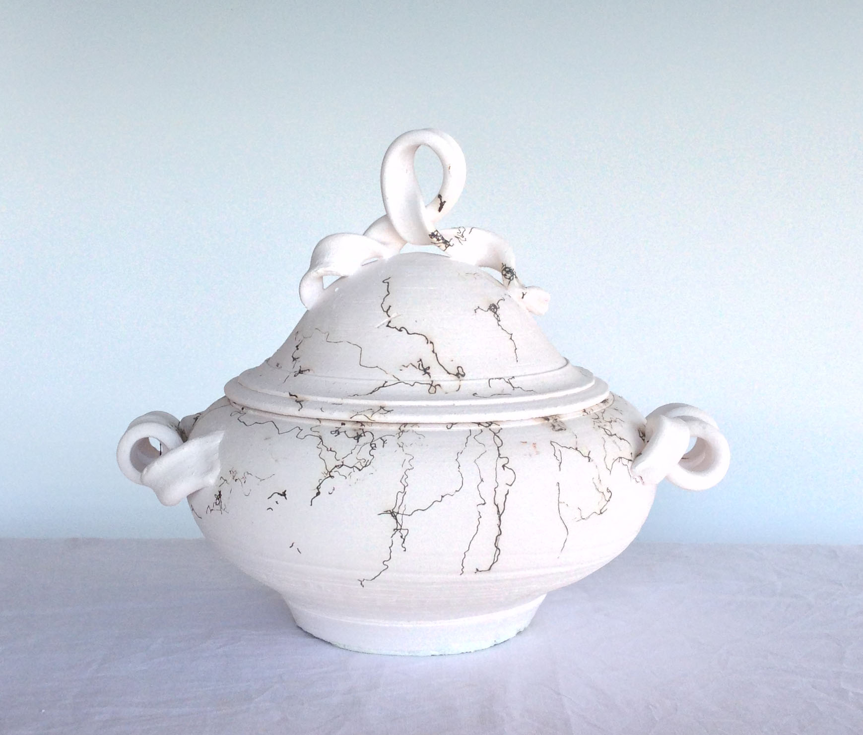 Raku Horsehair with Lid