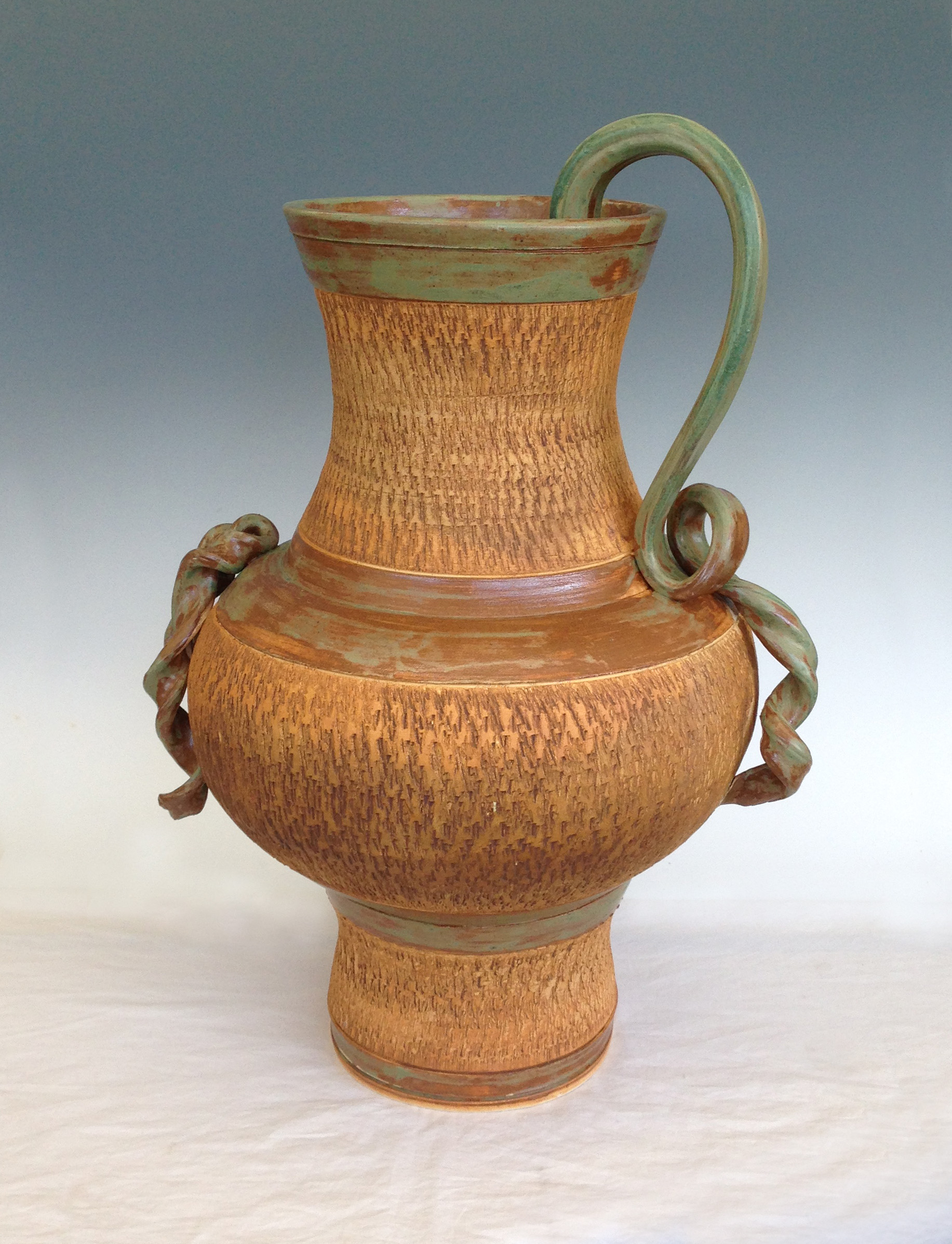 Soneware Chattered Vase with Handles