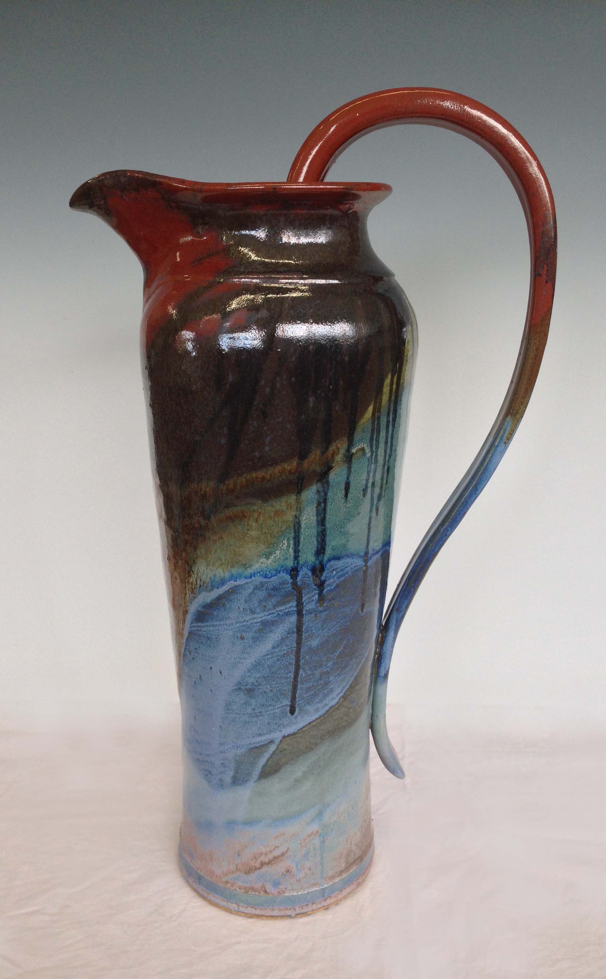 Tall Stoneware Pitcher